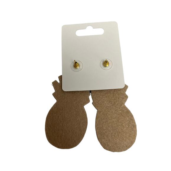 NWT OBX Prep American Pineapple Beaded Drop Earrings - Picture 3 of 3